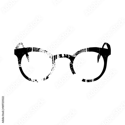 Vector Black spectacles with a textured distressed effect.