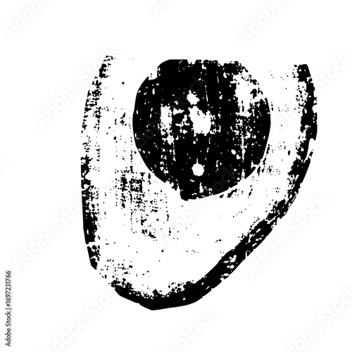 Vector Abstract eye with a distressed texture.