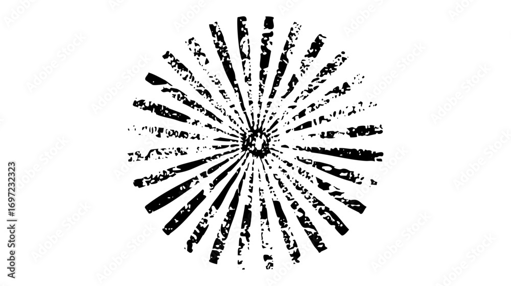Obraz premium Vector Dynamic radial burst with distressed lines.