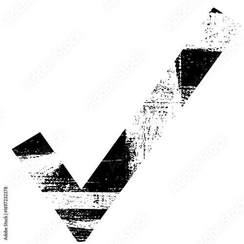 Vector Distressed check mark vector .