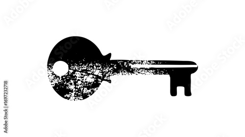 Vector Fragmenting key conveys unlocking potential.