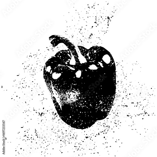 Vector Bold of a bell pepper.