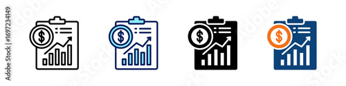 Revenue All In One Icon Multi Styles Vector Set