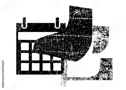 Vector Industrial conveyor belt transports a dark object.