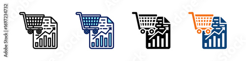 Sales Data All In One Icon Multi Styles Vector Set