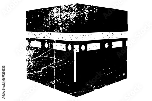 Vector Geometric of a sacred building with a central pillar.