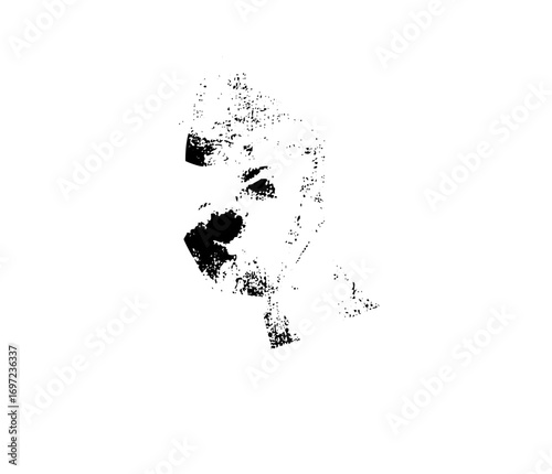 Vector Abstract portrait of a mans face in a minimalist style.
