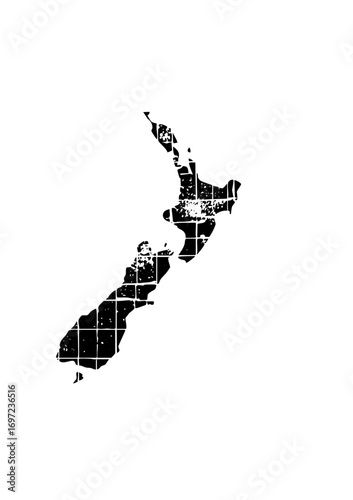 Vector Geometric New Zealand Map