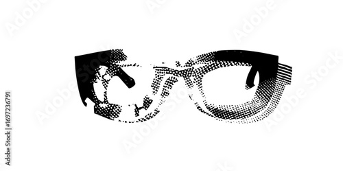 Vector Stylish spectacles with dotted texture.