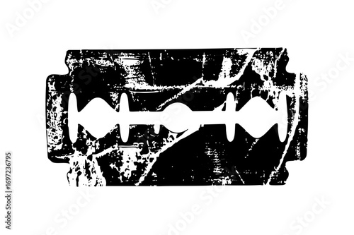 Vector Detailed blade with sharp edges and a distressed texture.