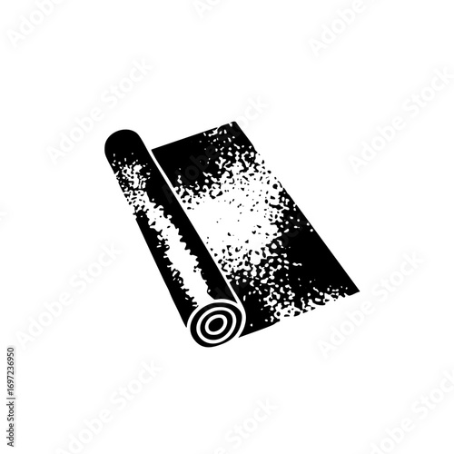 Vector Rolled carpet with distressed texture