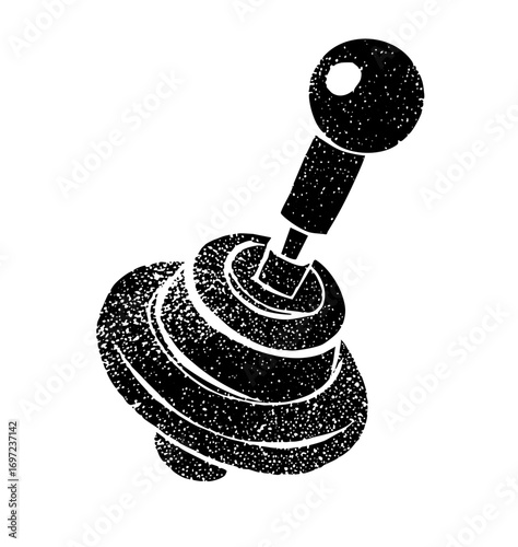 Vector Detailed vector of a manual transmission gear stick.