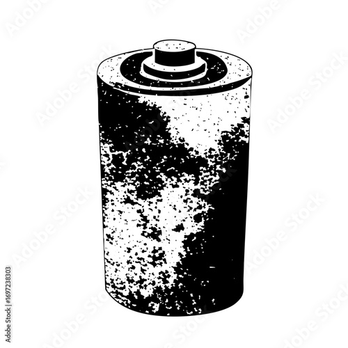 Vector Distressed battery depicts low power level.