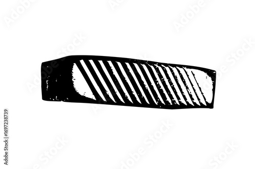 Vector Abstract black and white striped rectangular form .