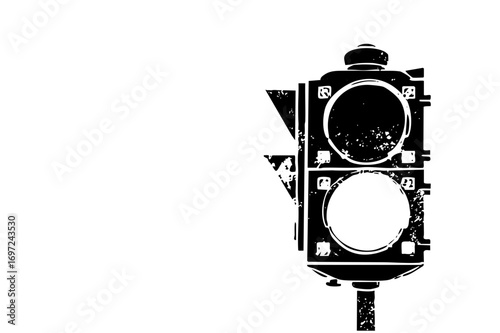 Vector Vintage traffic with circular lenses.