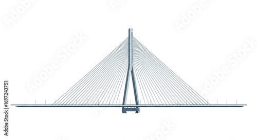 Vector illustration set of different bridge structures including suspension bridge, truss bridge, arch bridge, beam bridge, and cable-stayed bridge.