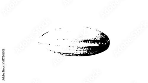 Vector Abstract oval shape with textured edges.