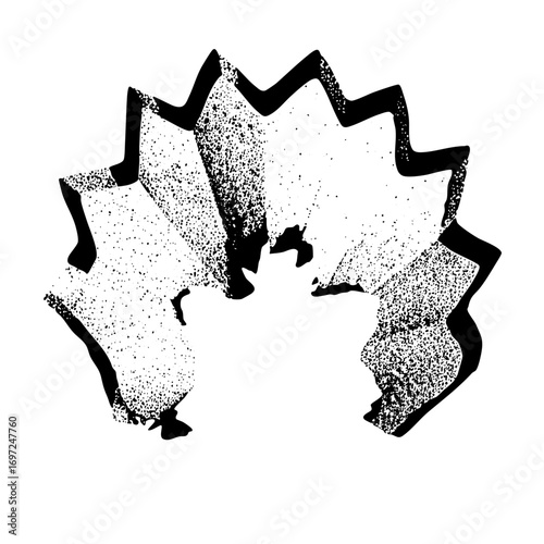 Vector Abstract jagged shape resembling a stylized explosion or burst.