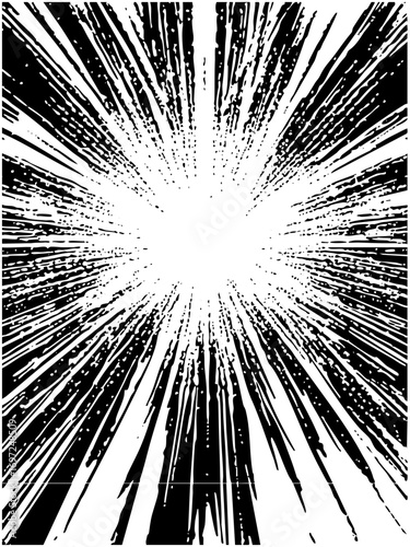Vector Dynamic radial burst with energetic lines.