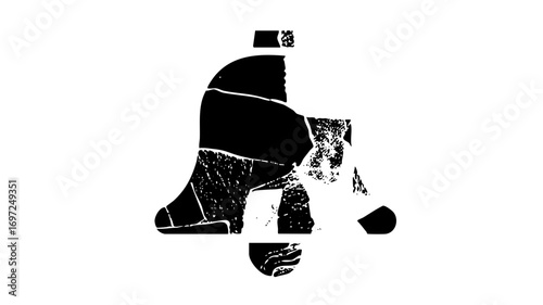 Vector Abstract bell with textured details