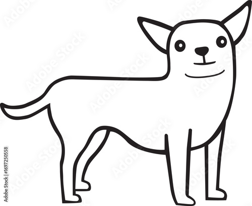 vector sketch illustration silhouette design caricature image of a house guard dog