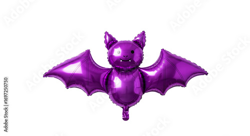 Halloween bat balloon purple isolated on Transparent Background 