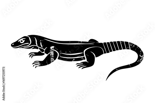 Vector Stylized Komodo Dragon