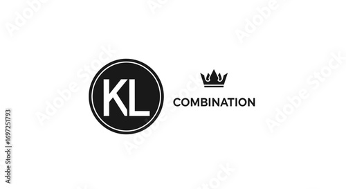 Monogram branding concept design showcasing luxury and modernity with crown element for identity