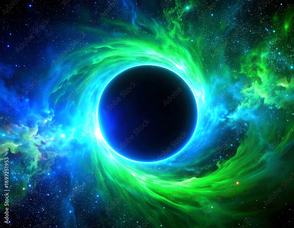 Naklejka premium Cosmic vortex, swirling nebulae