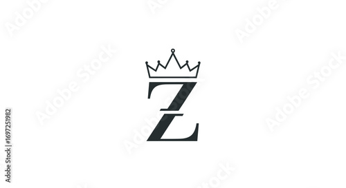 Elegant letter Z emblem design with sophisticated crown for business identity and branding