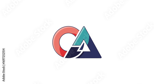 Abstract brand icon featuring a ring and a triangle in vibrant contemporary colors Free Download Abstract brand icon featuring a ring and a triangle in vibrant contemporary colors - GFXLoad