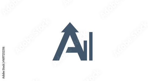 Abstract financial graph logo showcasing market growth and investment strategies success symbol