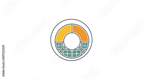 Renewable energy concept illustration showcasing solar panel efficiency and circular energy