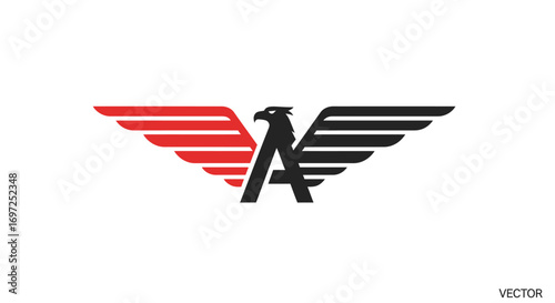 Dynamic logo featuring an eagle with the letter A and striking red and black wings