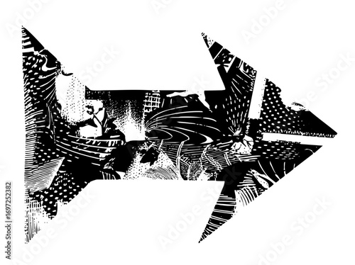 Vector Abstract vector of a stylized bull head with dynamic lines.