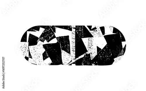Vector Abstract fractured shape with sharp edges and dynamic composition.