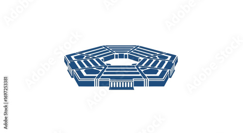 Abstract representation of a complex structure, showcasing architectural precision and strategic