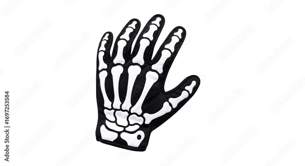 Fototapeta premium Skeleton hand gloves Halloween costume accessory i