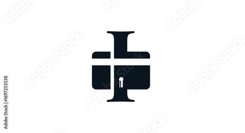 Secured digital identity logo showcasing data security through innovative design integration