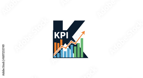 Illustrative representation showcasing key performance indicators and upward growth trends