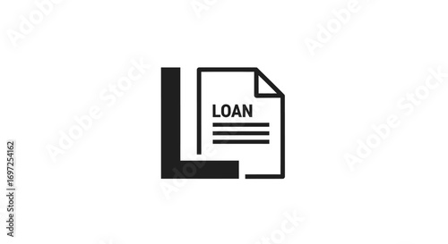 Loan application concept with letter L symbolizing lending approval document process