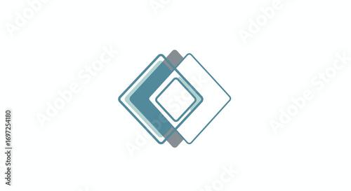 Intersecting diamond shapes in pastel hues creating a visual depth and modern design aesthetic