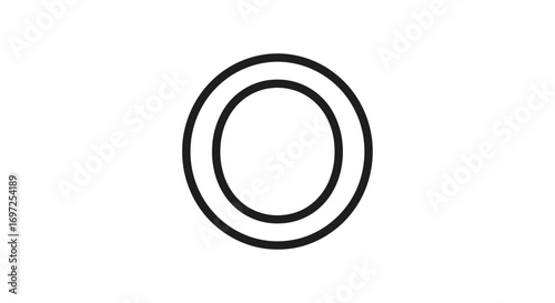 Minimalist double circle design for brand identity or logo development material