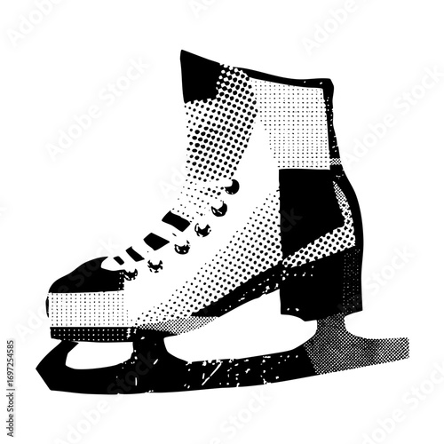 Vector Detailed vector of a classic ice skate.
