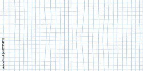 Hand drawn light blue grid pattern on white background simple geometric design