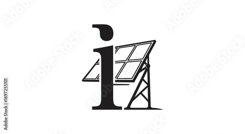 Innovative solar solutions, a logo design that combines nature-friendly technology concept