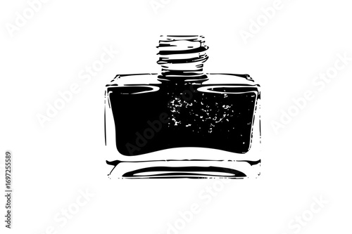 Vector Vintage inkwell with detailed vector .