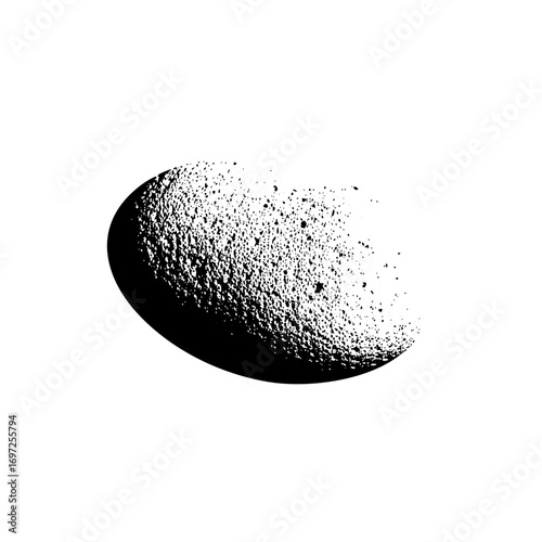 Vector Detailed moon with speckled texture.