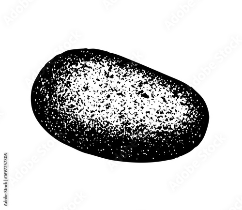 Vector Textured pebble with speckled .