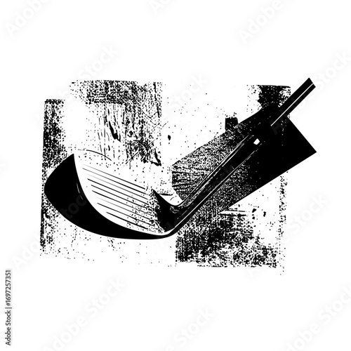 Vector Abstract sickle and rectangular form composition.